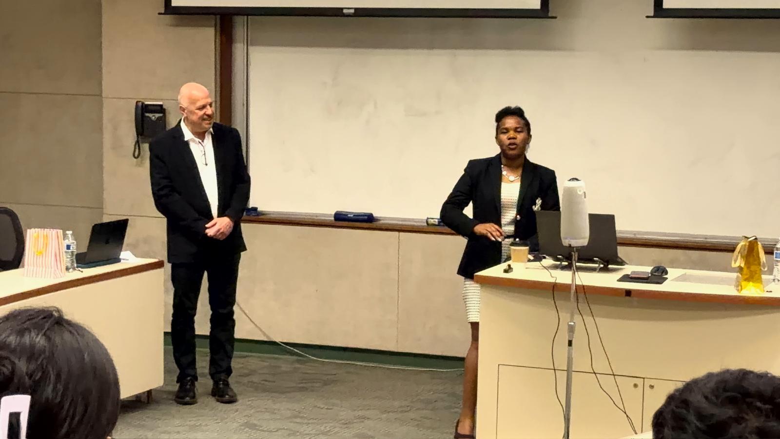 Maria following the successful defense of her Ph.D. dissertation at Claremont Graduate University, March 6, 2026.